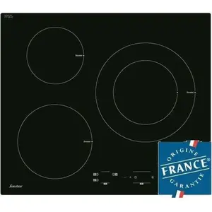 Table de cuisson induction - SAUTER - 3 zones - 7200W - L60 x P52cm - ... pas cher