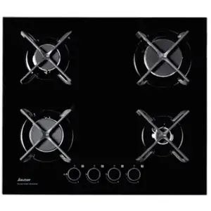 Sauter Sauter SPG4466B Table de cuisson au gaz Noir - 4 foyers pas cher