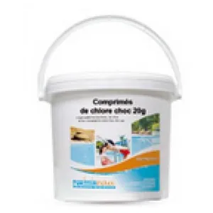 Chlore choc pastilles de 20g en seau de 5kg HYDRAPRO - Clarifiant piscine - Produits d'entretien pas cher