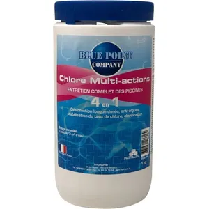 BLUE POINT COMPANY Chlore Multifonctions Piscine 1KG - Traitement Tout-en-Un à Multiples Actions/Pastilles de ChloreVendu parcdiscount