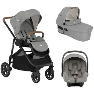 JOIE - Poussette trio Versatrax + I-Snug 2 + Nacelle Ramble XL Pebble