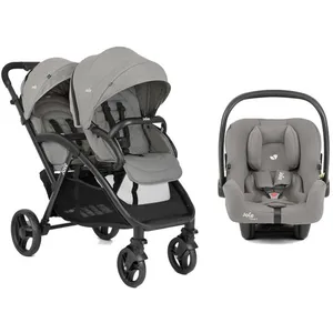 JOIE - Poussette DUO EVALITE double + I-SNUG 2 Pebble pas cher