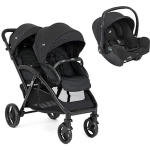JOIE - Poussette DUO EVALITE double + I-SNUG 2 Shale pas cher