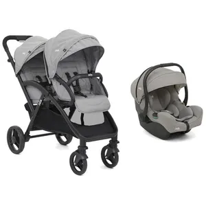JOIE - Poussette DUO EVALITE double + I-gemm 3 Pebble