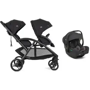 JOIE - Poussette DUO EVALITE double + I-gemm 3 Shale pas cher