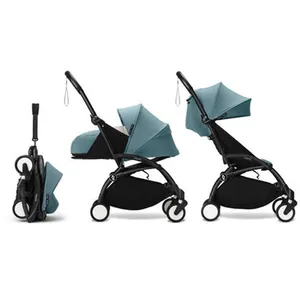 STOKKE - Poussette YOYO 3 Pack 0+ et 6+ Aqua / Cadre Noir pas cher