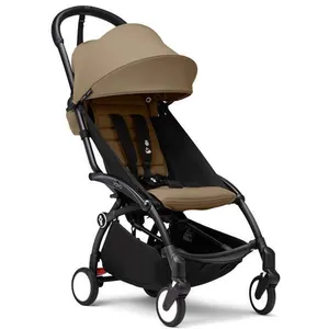 STOKKE - Poussette YOYO3 Pack 6+ Toffee / Cadre Noir pas cher
