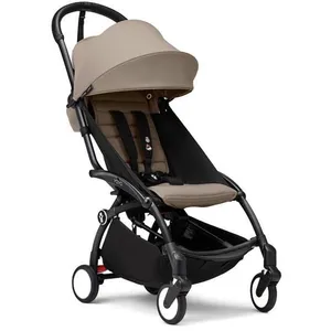 STOKKE - Poussette YOYO3 Pack 6+ Taupe / Cadre Noir pas cher