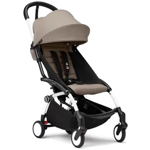 STOKKE - Poussette YOYO 3 Pack 6+ Taupe / Cadre Blanc pas cher