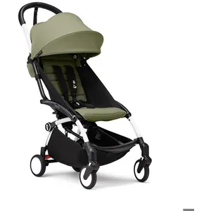 STOKKE - Poussette YOYO 3 Pack 6+ Olive / Cadre Blanc pas cher