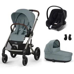 CYBEX - POUSSETTE TRIO Balios S Lux TPE Stormy Blue + Aton B2 Black + ...