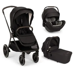 NUNA - Poussette Trio Triv Lx + Siège auto Arra Flex + Nacelle Lytl Caviar
