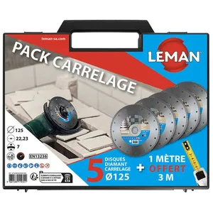Pack carrelage LEMAN PACKCARRELAGE - 5 disques diamant + 1 mètre offert pas cher
