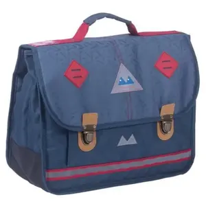 Cartable - Poids Plume - Marine - 35 cm - 2 Compartiments - Décor Impr... pas cher