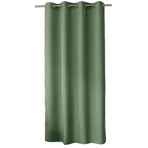 Rideau uni à oeillets - ENJOY HOME - Basic - Vert - Occultant - 140 x 240 cm pas cher