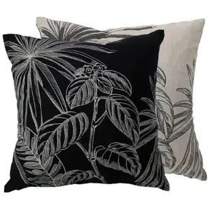 Coussin déhoussable en négatif Ecru 40x40 cm pas cher