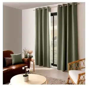 HOME MAISON Rideau thermique en microfibre doublée Vert 135x240 cm pas cher