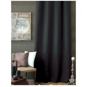 EMINZA Rideau occultant (140 x H240 cm) Design Noir pas cher