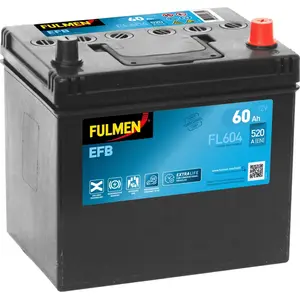 FULMEN Batterie (de voiture) 520.0 A 60.0 Ah 12.0 V Start & Stop EFB (Ref: FL604) pas cher