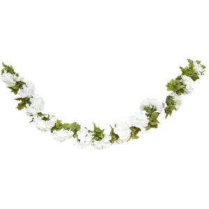 CHAKS Guirlande de fleurs d'hortensia blanc 220 cmVendu parbol
