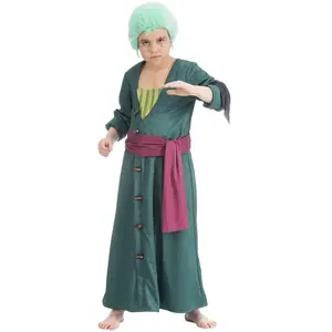 CHAKS - One Piece Zoro-kostuum voor kinderen - 122/128 (7-8 jaar)
