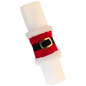 Chaks 11487, Lot de 4 Ronds de serviette ceinture Père Noël 7x19cm pas cher