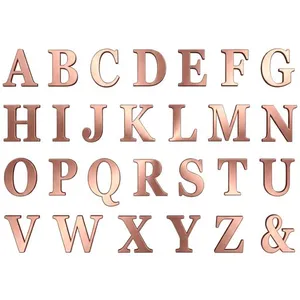 CHAKS 48 Lettres adhésives rose gold 13,5 cm - Rose pas cher