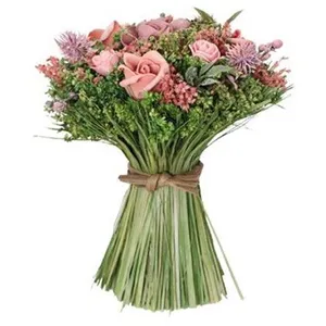 CHAKS BOUQUET CHAMPÊTRE ROSES ARTIFICIELLES 20CM Multicolore pas cher