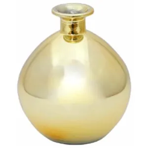 Vase Boule - CHAKS - Ø12,5 x 14,5 cm - Métallisé Or - Verre - Design Contemporain pas cher