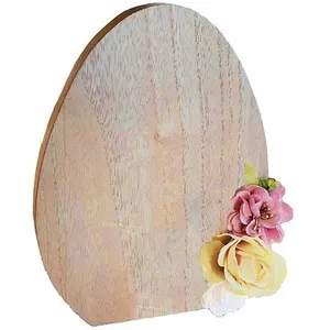 CHAKS CENTRE DE TABLE UF BOIS FLEURS 14X1.8X18.5CM  Beige, Ivoire, Crème, Écru, Naturel, Taupe pas cher