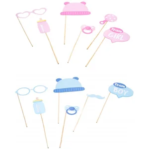 Chaks Baby Gender Reveal foto prop set - 12-delig - roze/blauw - Team ... pas cher