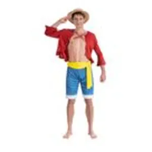 CHAKS - Volwassen One Piece Luffy-kostuum - XL (190 cm)