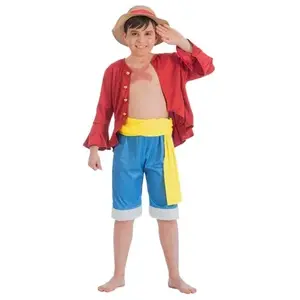 CHAKS Déguisement Luffy One Piece garçon 7-8 ans (128 cm) pas cher