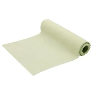 CHAKS 1 Chemin de table tissu coton usé/lavé vert Olive/Sauge 30cm x 5m REF/12686-120 pas cher