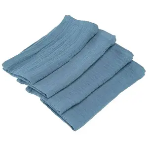 4 stoffen servetten grijsblauw 40cm pas cher