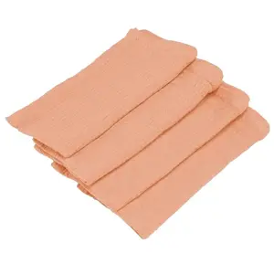 4 stoffen servetten perzik 40cm pas cher