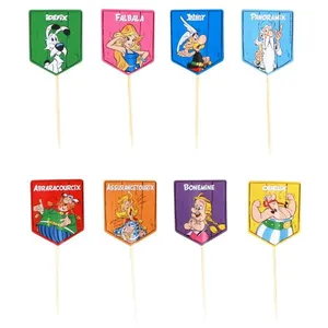 Chaks 13833-AX, Lot de 8 Pics à cupcake Astérix ® pas cher