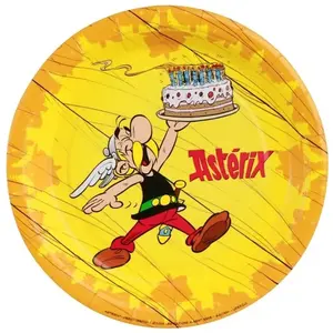Chaks 12806-AX, Paquet de 8 petites Assiettes en carton 18cm Astérix ® pas cher