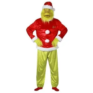Chaks DÉGUISEMENT GRINCH CROQUE-MITAINE POILU ADULTE L Vert Anis Menthe Eau pas cher