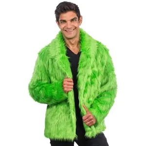 CHAKS - Groen bontjas voor volwassenen - L pas cher