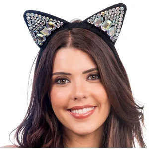 Diamanten kattenhoofdband pas cher