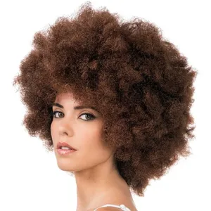 Chaks PERRUQUE AFRO JACKSON CHEVEUX CRÉPUS ACAJOU ADULTE Marron Chocolat pas cher