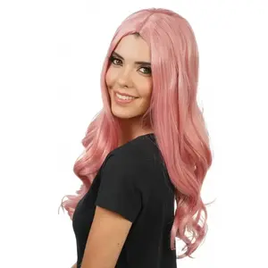 CHAKS Pruik Luna Wavy Licht Roze pas cher
