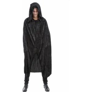 CHAKS Halloween Dracula cape - voor volwassenen - zwart - fluweel - L182 cmVendu parbol