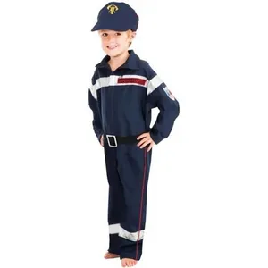 Déguisement de pompier enfant - MARQUE - Métier - Polyester - Bleu - Normes UE pas cher