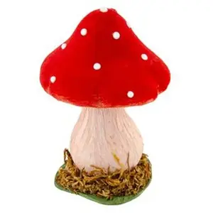 CHAKS CHAMPIGNON DÉCO SOCLE MOUSSE 9.5X9.5X13CM ROUGE pas cher