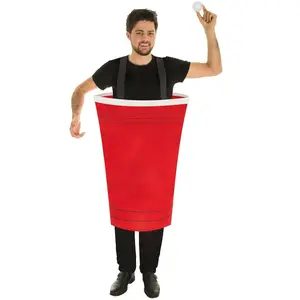 NO NAME Chaks Bier pong kostuum - rood - voor volwassenen - one size - Carnaval verkleedkledingVendu parbol