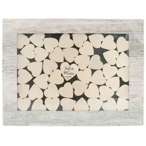 NO NAME CADRE AVEC 45 COEURS BOIS 30 X 40 CM  Naturel pas cher