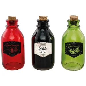 CHAKS FLACON VERRE HALLOWEEN Multicolore - DECORS DE TABLE HALLOWEEN pas cher