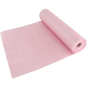 CHAKS Tafelloper Glossy Lichtroze - 5 meter pas cher